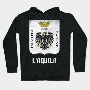 L'Aquila, Italia // Retro Faded Style Coat Of Arms Design Hoodie